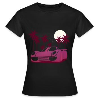 Course automobile - Voitures de course - Voitures de sport - T-shirt Femme - noir - Devant - AI Model Female 172 dark (172cm)
