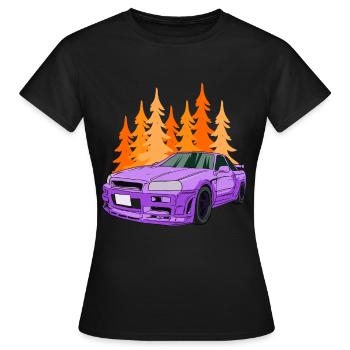 Sports Car Autumn Supercar Racing Car PS Horsepower - Women's T-Shirt - black - Front - AI Model Female 172 dark (172cm)