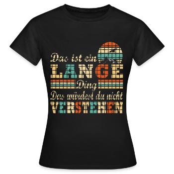 Name LANGE - Frauen T-Shirt - Schwarz - Vorne - AI Model Female 172 dark (172cm)