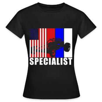 Buggy Racer Hobby USA Flag USA - T-shirt Femme - noir - Devant - AI Model Female 172 dark (172cm)