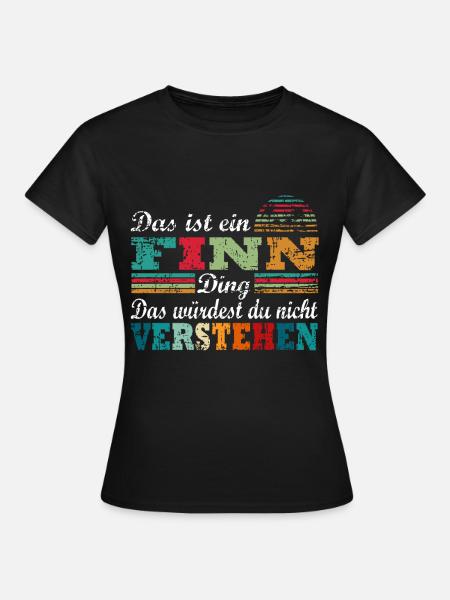 Vorname Finn FINN - Frauen T-Shirt - Schwarz