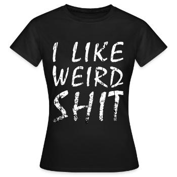 strangely funny character - Women's T-Shirt - black - Front - AI Model Female 172 dark (172cm)