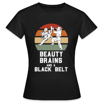 Combattant de judo - T-shirt Femme - noir - Devant - AI Model Female 172 dark (172cm)