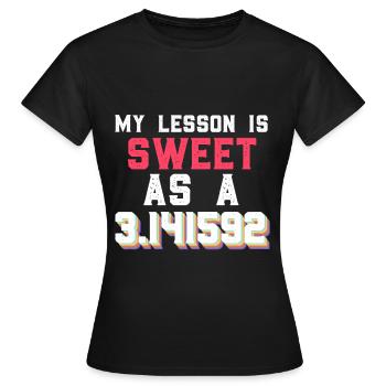 Mathematik Zahl Pi Spruch completely irrational - Frauen T-Shirt - Schwarz - Vorne - AI Model Female 172 dark (172cm)