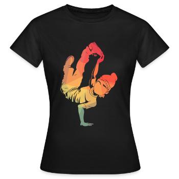 Hip Hop breakdance Danse - T-shirt Femme - noir - Devant - AI Model Female 172 dark (172cm)