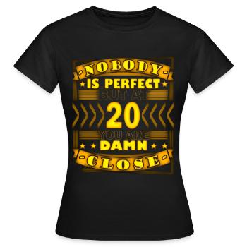 Cadeau d’anniversaire 20e - 20e - 20e - T-shirt Femme - noir - Devant - AI Model Female 172 dark (172cm)