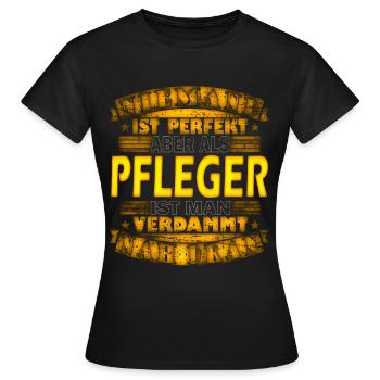Chemise d’allaitement · Profession infirmière · Soins des plaies - T-shirt Femme - noir - Devant - AI Model Female 172 dark (172cm)