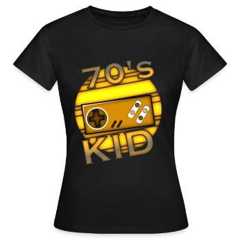 Enfant des années 70 - T-shirt Femme - noir - Devant - AI Model Female 172 dark (172cm)