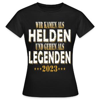 Abschluss 2023 Legende Schule Abschlussklasse - Frauen T-Shirt - Schwarz - Vorne - AI Model Female 172 dark (172cm)