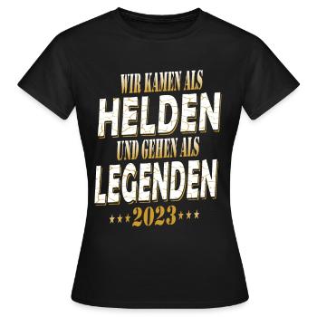 Helden und Legenden - Abschlussklasse 2023 - Frauen T-Shirt - Schwarz - Vorne - AI Model Female 172 dark (172cm)