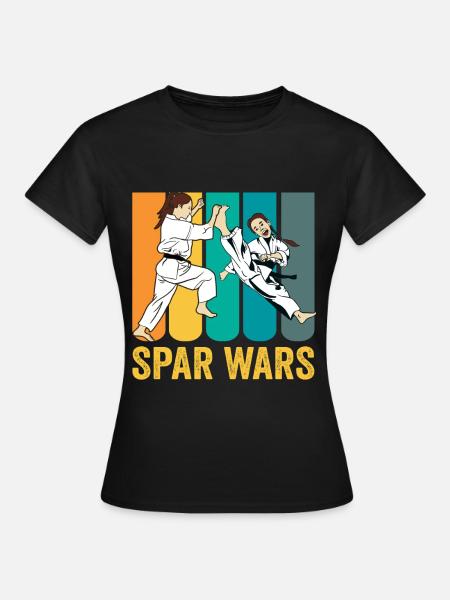 Spar Kampftraining - Sparring Martial Arts girl - Frauen T-Shirt - Schwarz