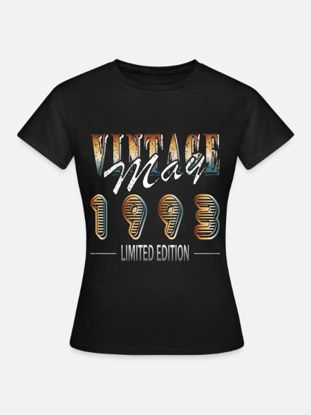Mai 1993 Vintage Anniversaire Vintage Rétro - T-shirt Femme - noir