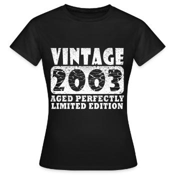 2003 20e anniversaire - T-shirt Femme - noir - Devant - AI Model Female 172 dark (172cm)