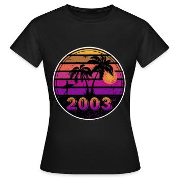 Né en 2003 - T-shirt Femme - noir - Devant - AI Model Female 172 dark (172cm)
