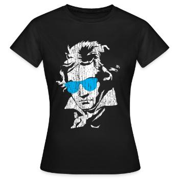 Ludwig van Beethoven - T-shirt Femme - noir - Devant - AI Model Female 172 dark (172cm)