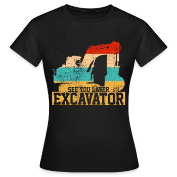 Pelle camion pelle - T-shirt Femme - noir - Devant - AI Model Female 172 dark (172cm)