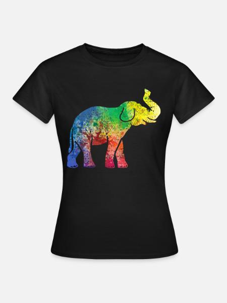 Elefant Elefant - Frauen T-Shirt - Schwarz