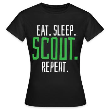 Scout Scouting - Frauen T-Shirt - Schwarz - Vorne - AI Model Female 172 dark (172cm)