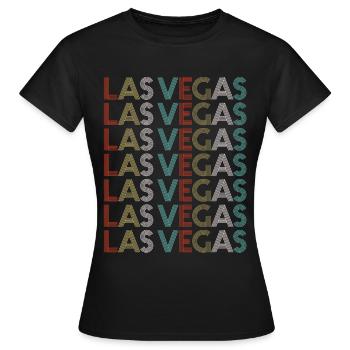 Las Vegas Las Vegas Las Vegas - T-shirt Femme - noir - Devant - AI Model Female 172 dark (172cm)