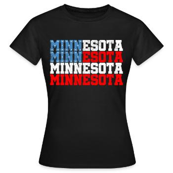 Minnesota - T-shirt Femme - noir - Devant - AI Model Female 172 dark (172cm)