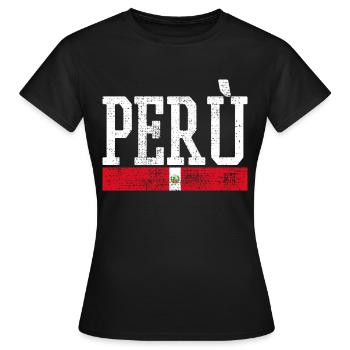 Peru - Women's T-Shirt - black - Front - AI Model Female 172 dark (172cm)