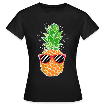 ananas - T-shirt Femme - noir - Devant - AI Model Female 172 dark (172cm)