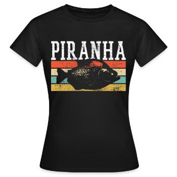 Piranha - T-shirt Femme - noir - Devant - AI Model Female 172 dark (172cm)