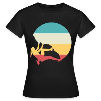 Klettern - Frauen T-Shirt - Schwarz - Vorne - AI Model Female 172 dark (172cm)