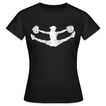 Cheerleader split - Women's T-Shirt - black - Front - AI Model Female 172 dark (172cm)