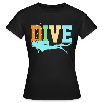 Plongée plongée plongée - T-shirt Femme - noir - Devant - AI Model Female 172 dark (172cm)