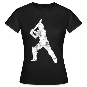 Cricket Player Cricket Player - Women's T-Shirt - black - Front - AI Model Female 172 dark (172cm)