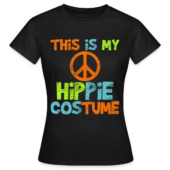 Hippie - T-shirt Femme - noir - Devant - AI Model Female 172 dark (172cm)