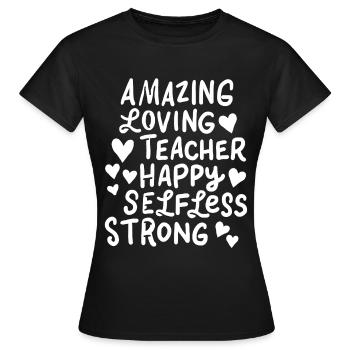 Lehrer Lehrer Lehrer - Frauen T-Shirt - Schwarz - Vorne - AI Model Female 172 dark (172cm)