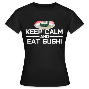 Sushi Sushi Sushi - T-shirt Femme - noir - Devant - AI Model Female 172 dark (172cm)