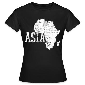 Asie - T-shirt Femme - noir - Devant - AI Model Female 172 dark (172cm)