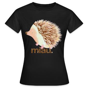 miau - Frauen T-Shirt - Schwarz - Vorne - AI Model Female 172 dark (172cm)