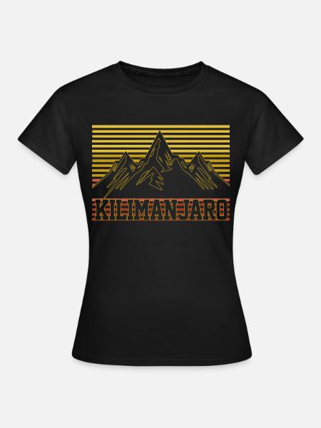 Kilimandscharo - Frauen T-Shirt - Schwarz