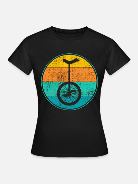 Einrad - Frauen T-Shirt - Schwarz