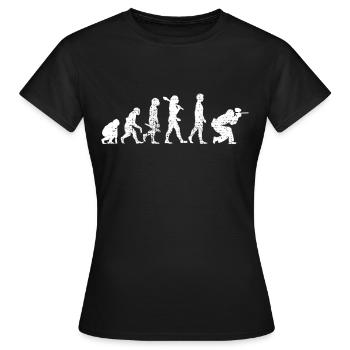 Paintball - Frauen T-Shirt - Schwarz - Vorne - AI Model Female 172 dark (172cm)