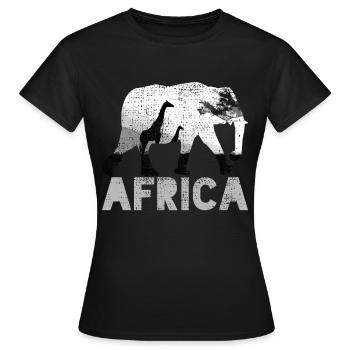 Africa - Women's T-Shirt - black - Front - AI Model Female 172 dark (172cm)
