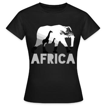 Africa Africa Africa - Women's T-Shirt - black - Front - AI Model Female 172 dark (172cm)