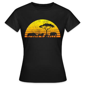 Africa africa africa africa africa - Women's T-Shirt - black - Front - AI Model Female 172 dark (172cm)