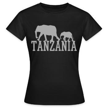 Tanzanie - T-shirt Femme - noir - Devant - AI Model Female 172 dark (172cm)