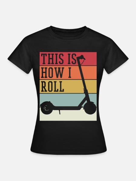 E-Roller - Frauen T-Shirt - Schwarz