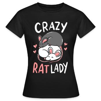 Ratten - Frauen T-Shirt - Schwarz - Vorne - AI Model Female 172 dark (172cm)