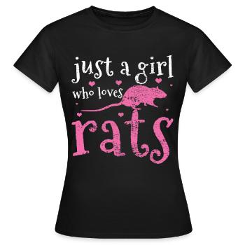 Ratte Ratten - Frauen T-Shirt - Schwarz - Vorne - AI Model Female 172 dark (172cm)