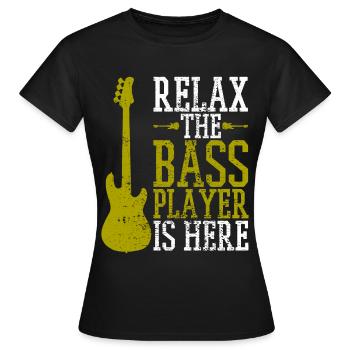 Bassiste - T-shirt Femme - noir - Devant - AI Model Female 172 dark (172cm)