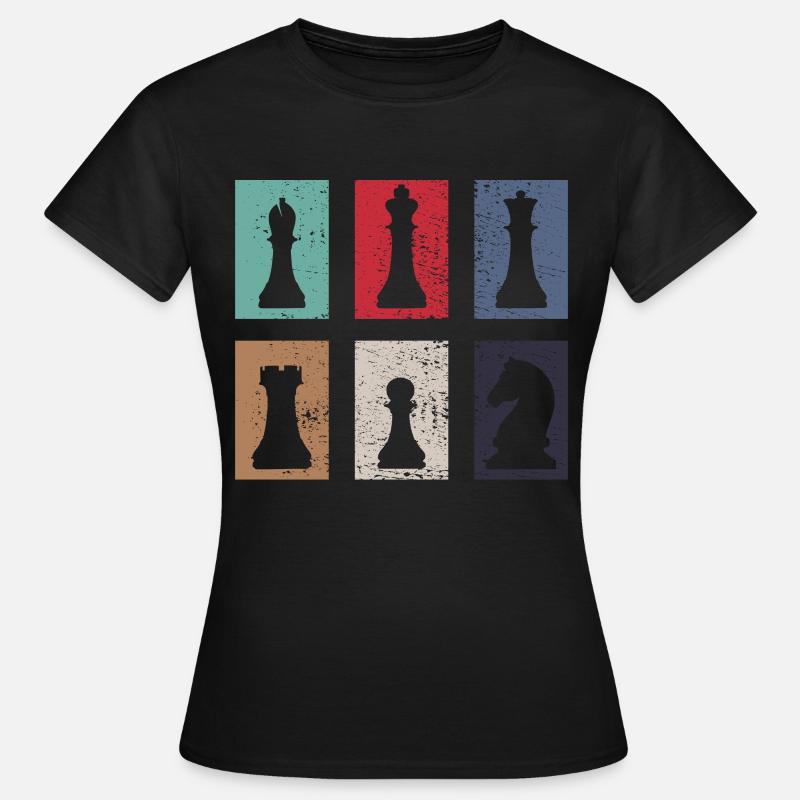 échecs - T-shirt Femme - noir