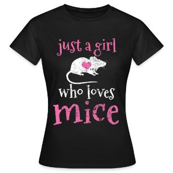 Souris souris souris - T-shirt Femme - noir - Devant - AI Model Female 172 dark (172cm)