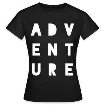 Aventure aventure aventure - T-shirt Femme - noir - Devant - AI Model Female 172 dark (172cm)